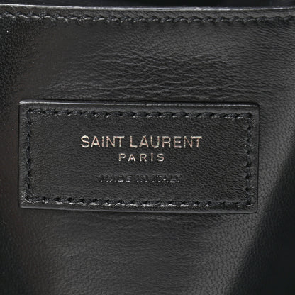 Saint Laurent Grain De Poudre West Hollywood Monogram Fold Over Clutch Black 6 of 7