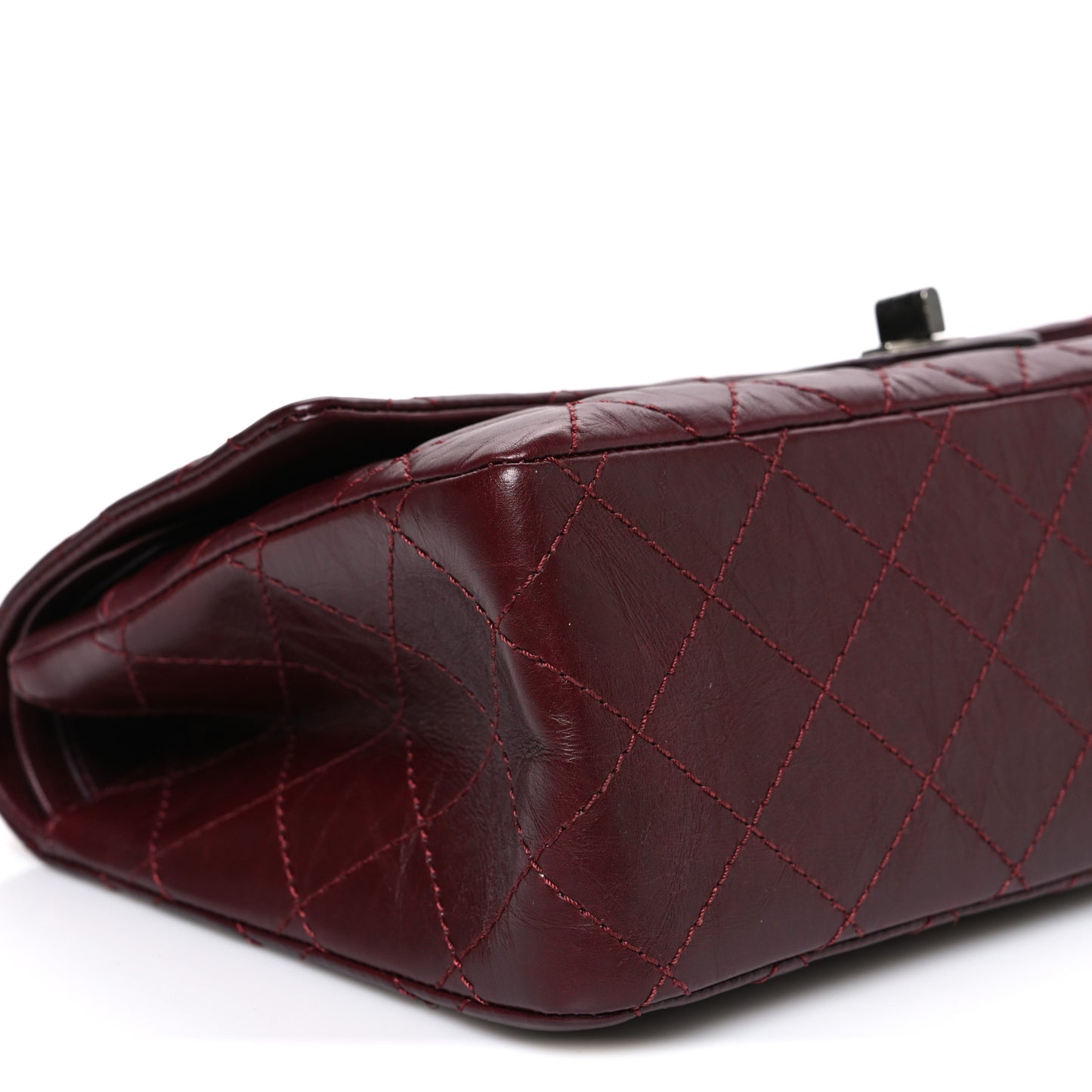 Aged Calfskin Quilted 2.55 Reissue 226 Flap Dark Burgundy