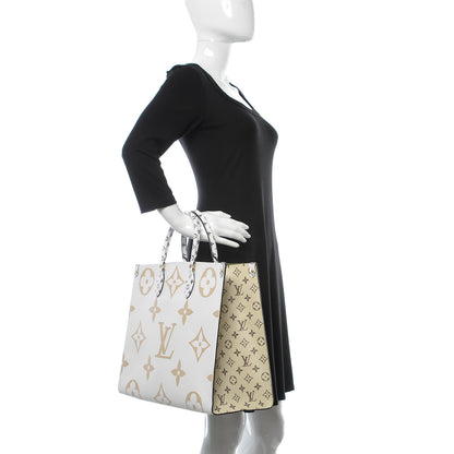 Louis Vuitton Monogram Giant Onthego GM Kaki Beige 3 of 11