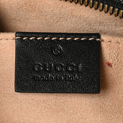 Gucci Calfskin Matelasse Small GG Marmont Chain Shoulder Bag Black 6 of 11