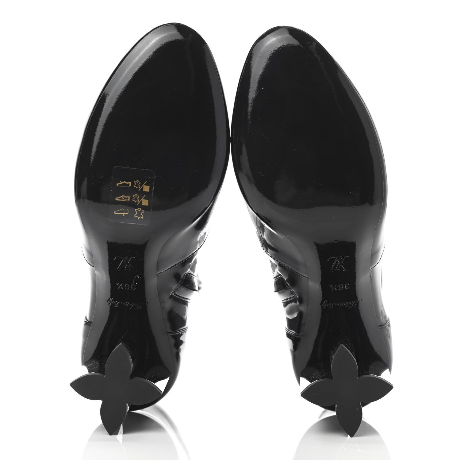 Louis Vuitton Patent Uniformes Silhouette Ankle Boots 36.5 Black 5 of 10
