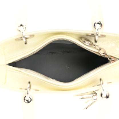 Christian Dior Patent Micro-Cannage Medium Lady Dior White 5 of 11