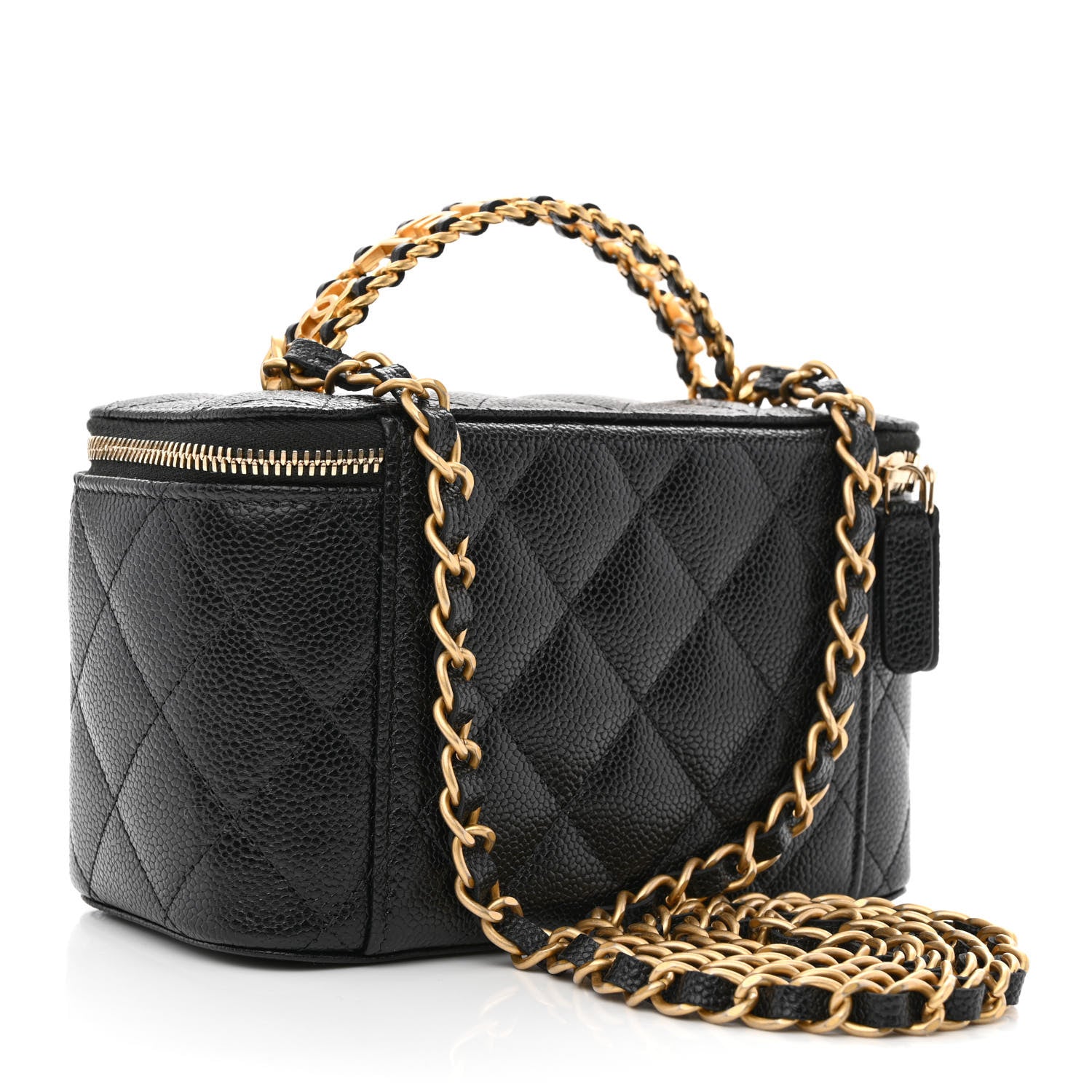 Chanel Shiny Caviar Quilted Pick Me Up Vanity Case Black 3 of 11