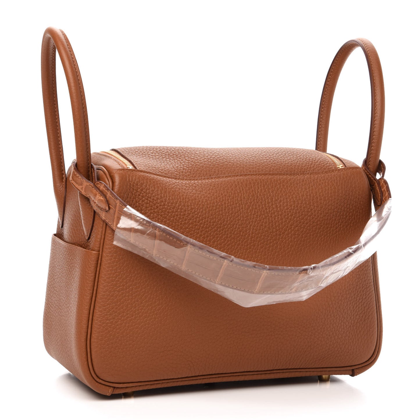 Taurillon Clemence Matte Niloticus Crocodile Touch Lindy 26 Gold