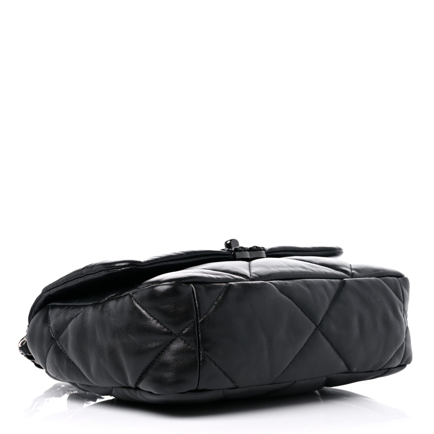 Lambskin Quilted Medium Chanel 19 Flap So Black