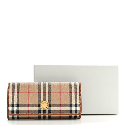 Burberry Halton Vintage Check Continental Wallet Archive Beige 9 of 9