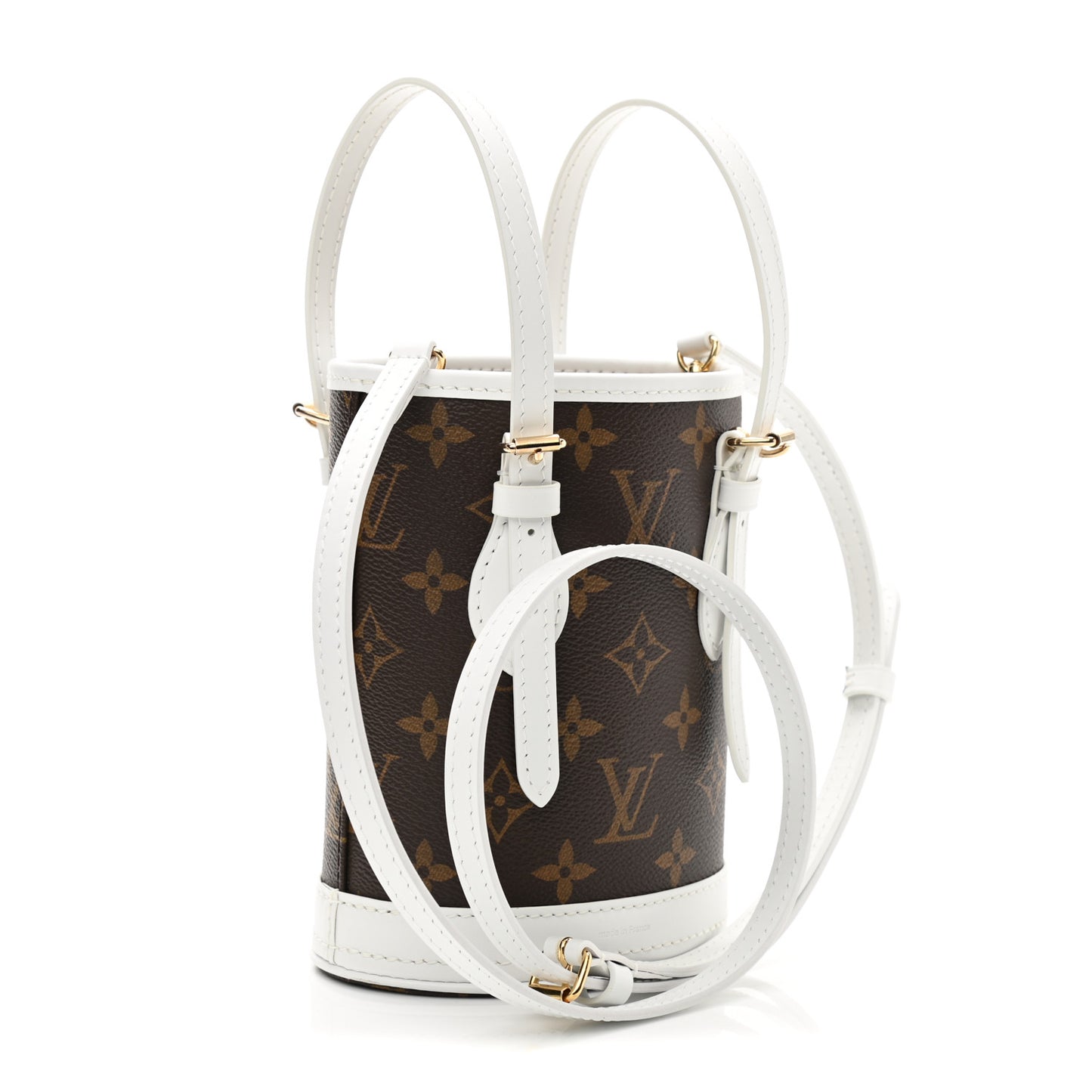 Monogram LV Match Nano Bucket Bag White