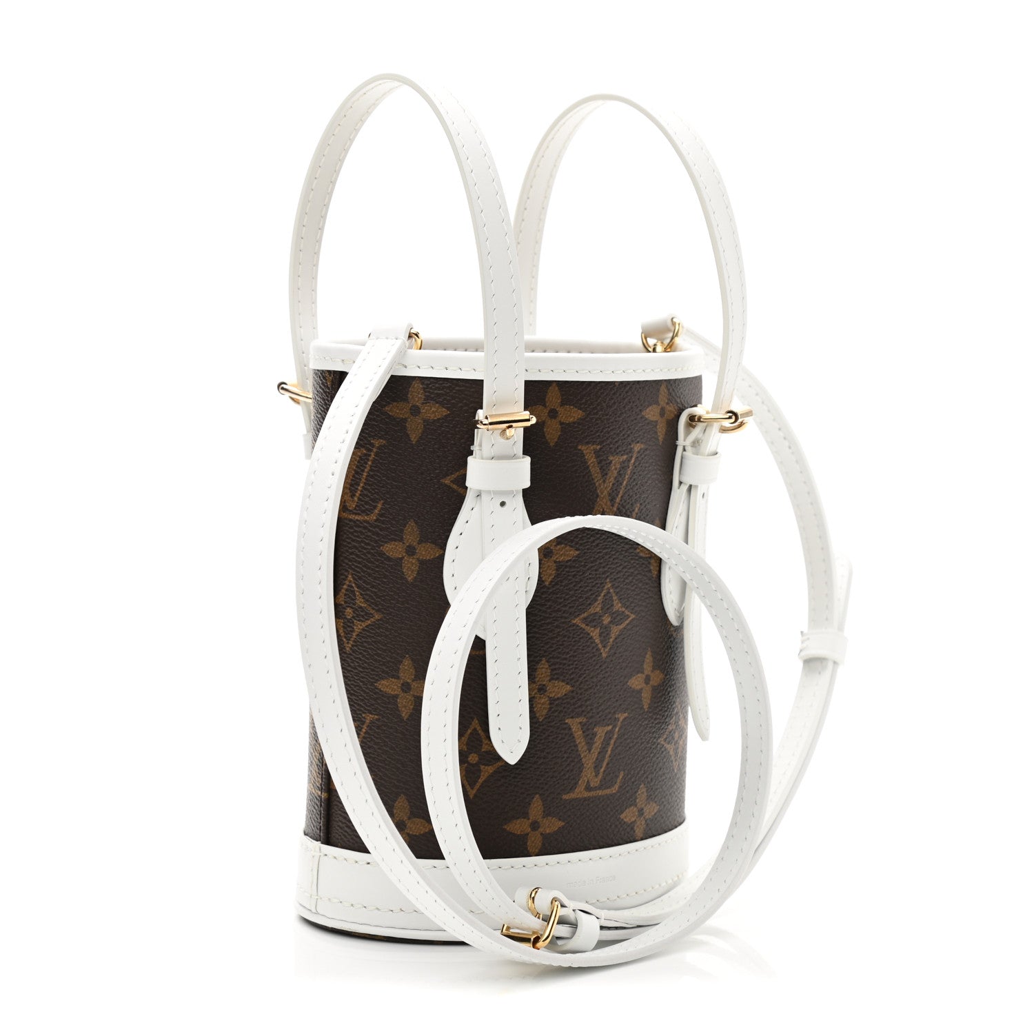 Louis Vuitton Monogram LV Match Nano Bucket Bag White 4 of 10