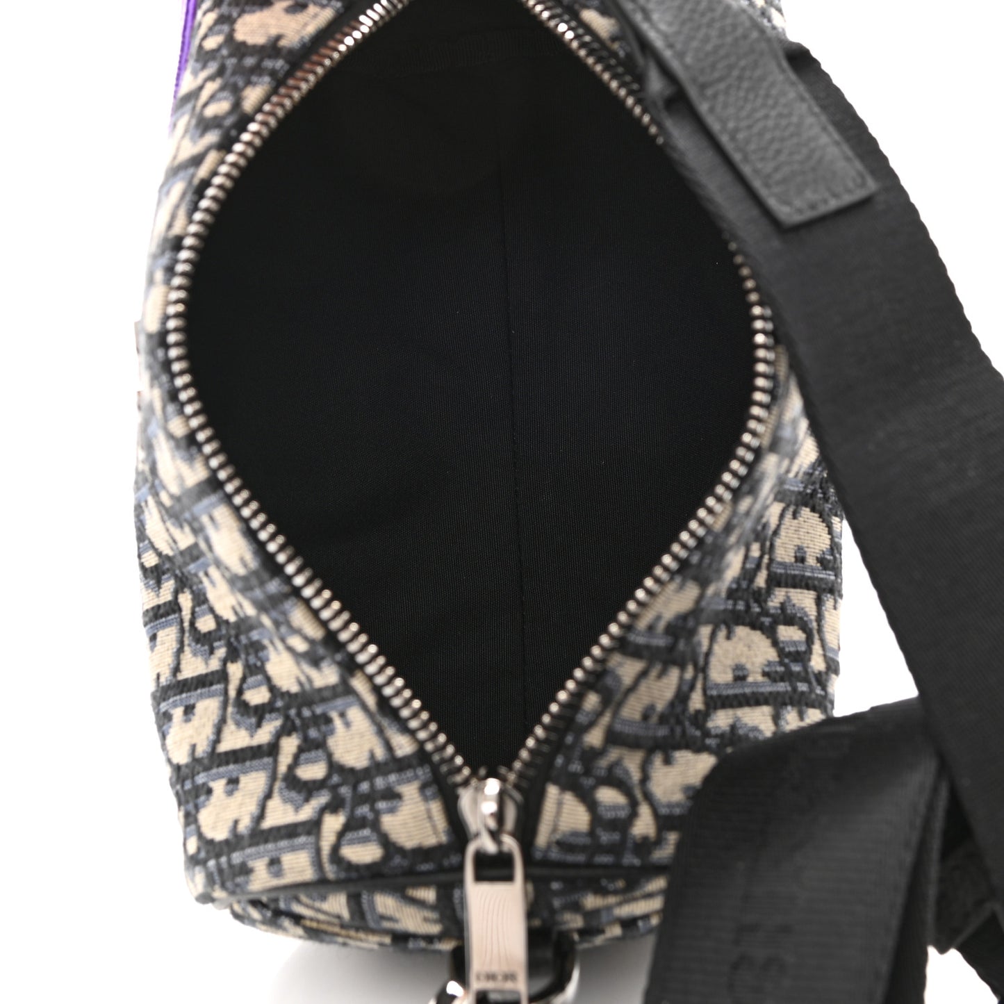 X KENNY SCHARF Oblique Canvas Embroidered Patches Roller Messenger Bag Charcoal