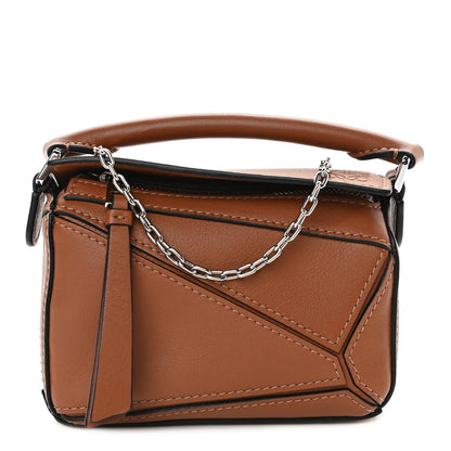 Loewe Calfskin Nano Puzzle Bag Tan 1 of 8
