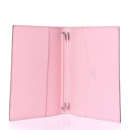 Hermes Chevre Mysore Globe Trotter Agenda PM Cover Rose Sakura 5 of 8