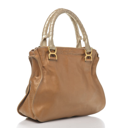 Chloe Metallic Calfskin Medium Marcie Satchel Brown 3 of 11