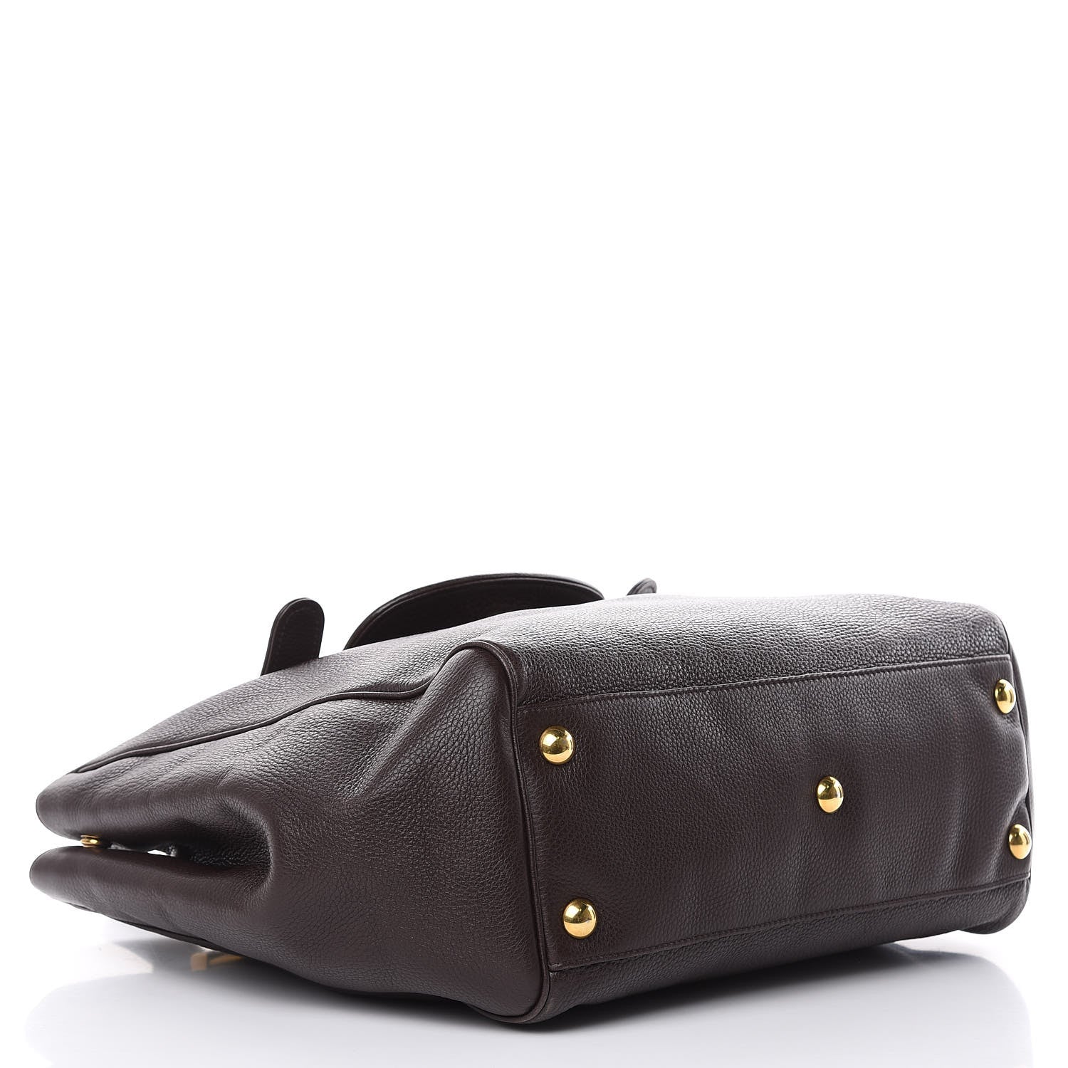 Gucci Pebbled Calfskin Medium 1973 Tote Dark Brown 4 of 13