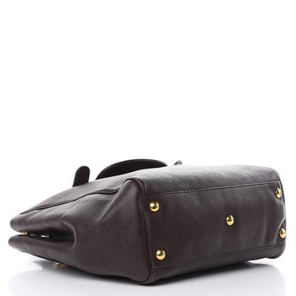 Gucci Pebbled Calfskin Medium 1973 Tote Dark Brown 4 of 13