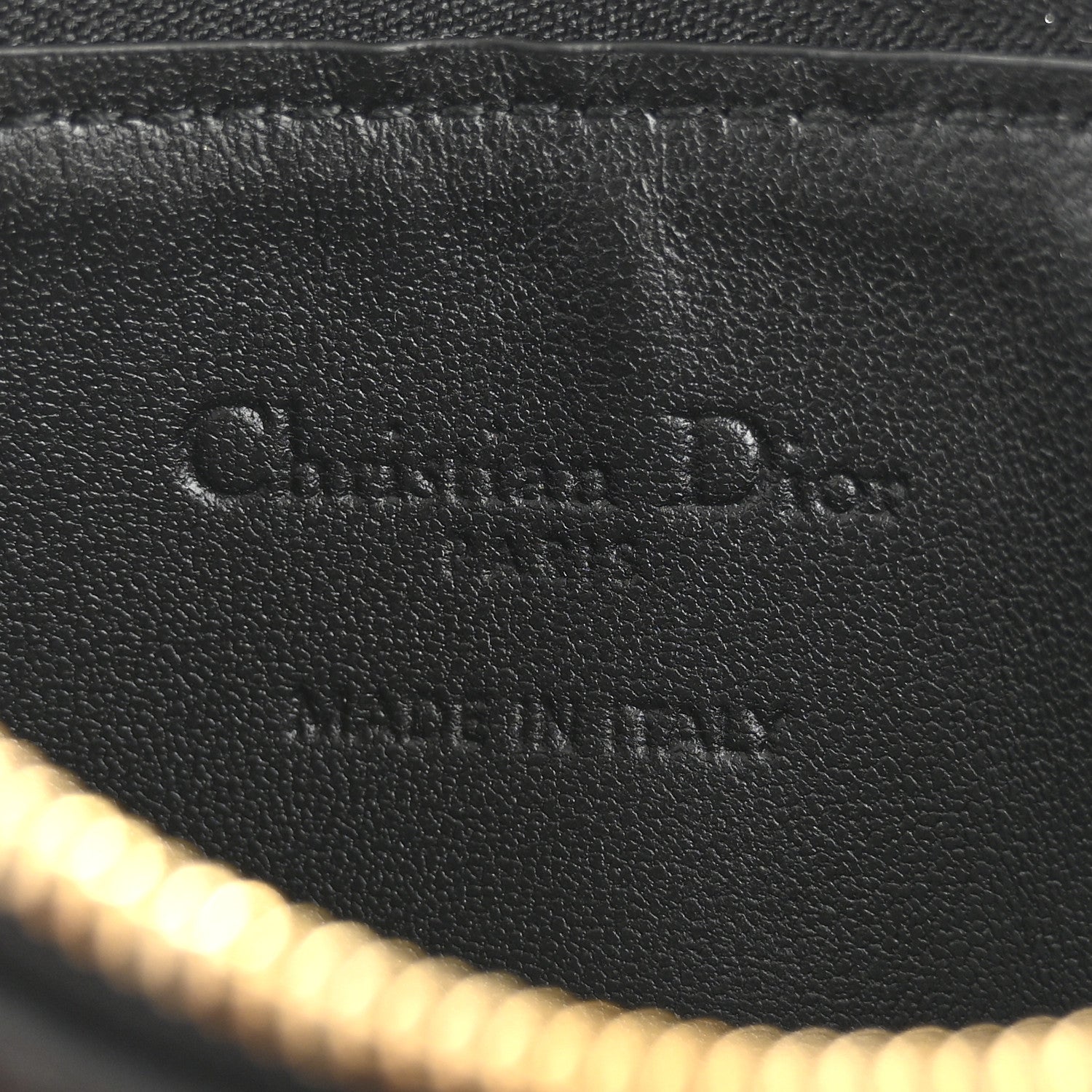 Christian Dior Supple Calfskin Cannage Lady Dior Cosmos Zipped Card Holder Black 6 of 8
