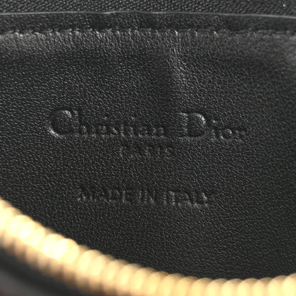 Christian Dior Supple Calfskin Cannage Lady Dior Cosmos Zipped Card Holder Black 6 of 8