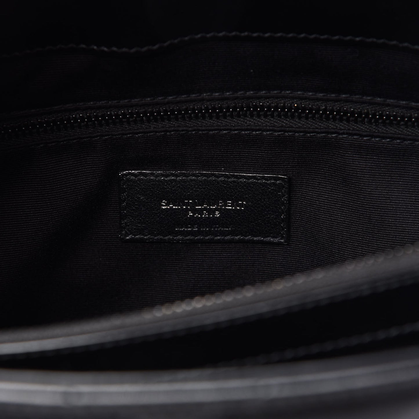 Calfskin Y Quilted Monogram Medium Loulou Chain Satchel Black