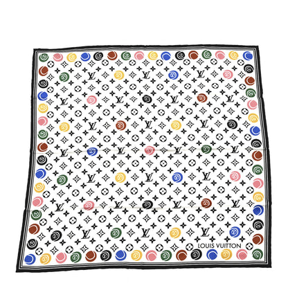 Louis Vuitton Silk Monogram LV Match Scarf White Multicolor 1 of 3