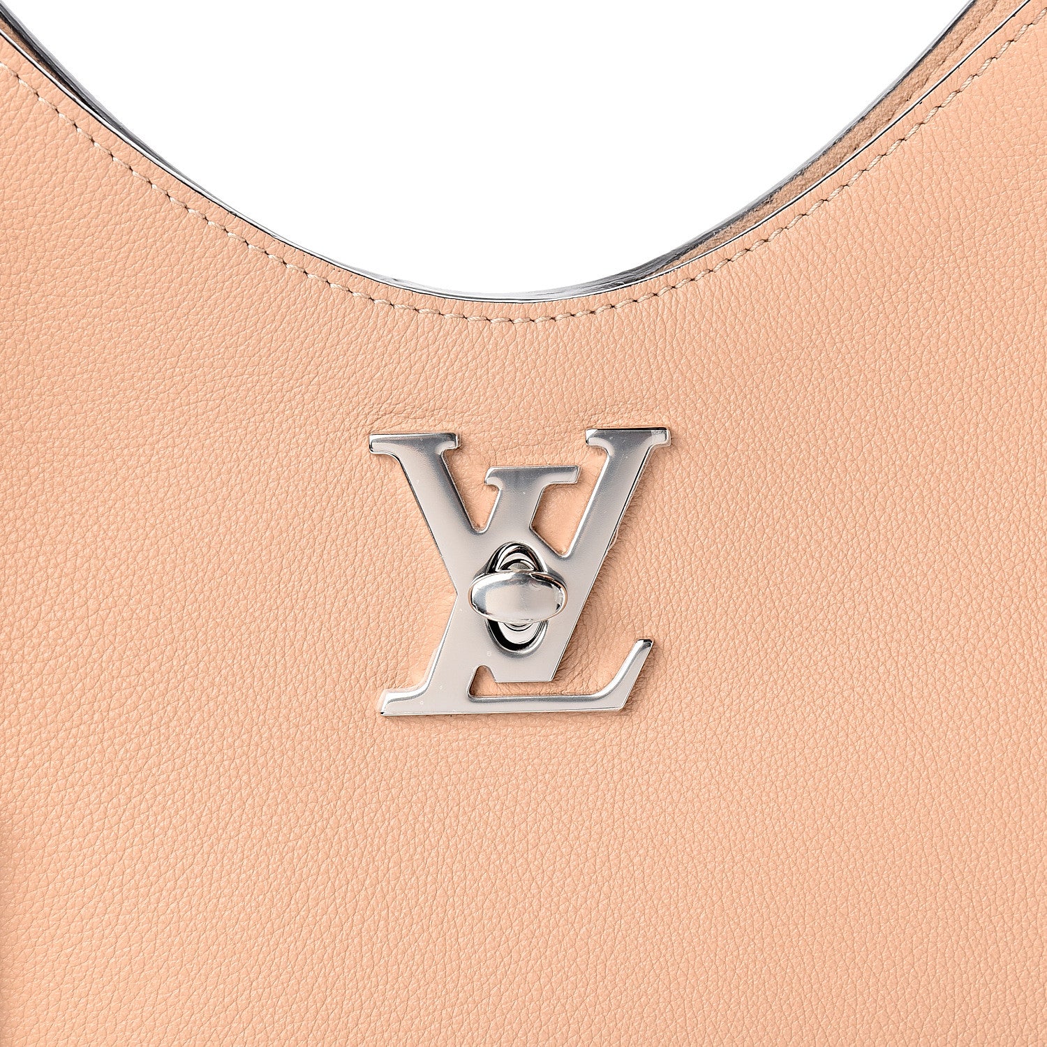 Louis Vuitton Calfskin Lockme Hobo Beige 8 of 8