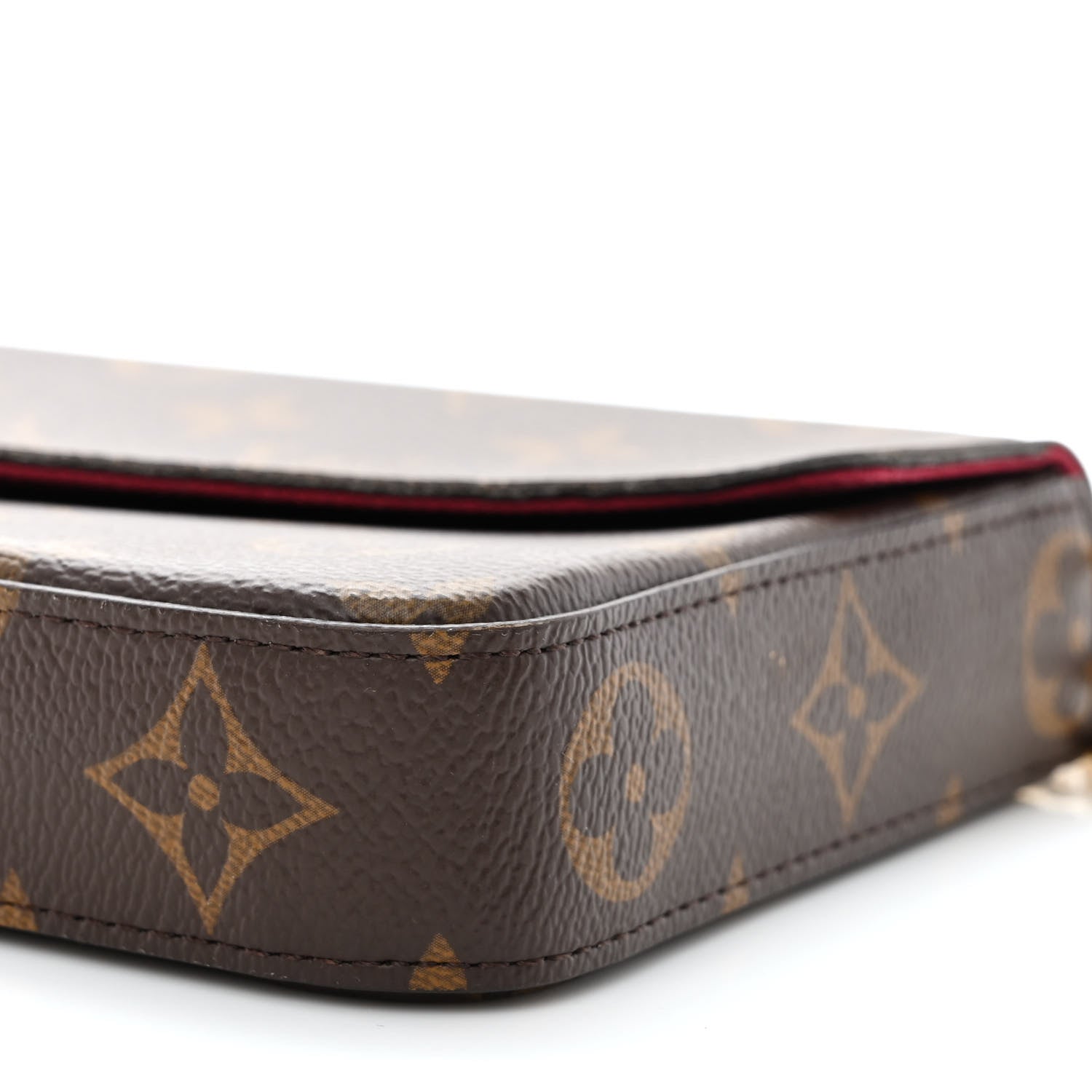 Louis Vuitton Monogram Pochette Felicie Chain Wallet Fuchsia 12 of 13