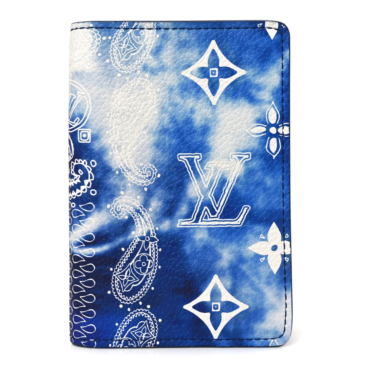 Cowhide Monogram Bandana Pocket Organizer Blue