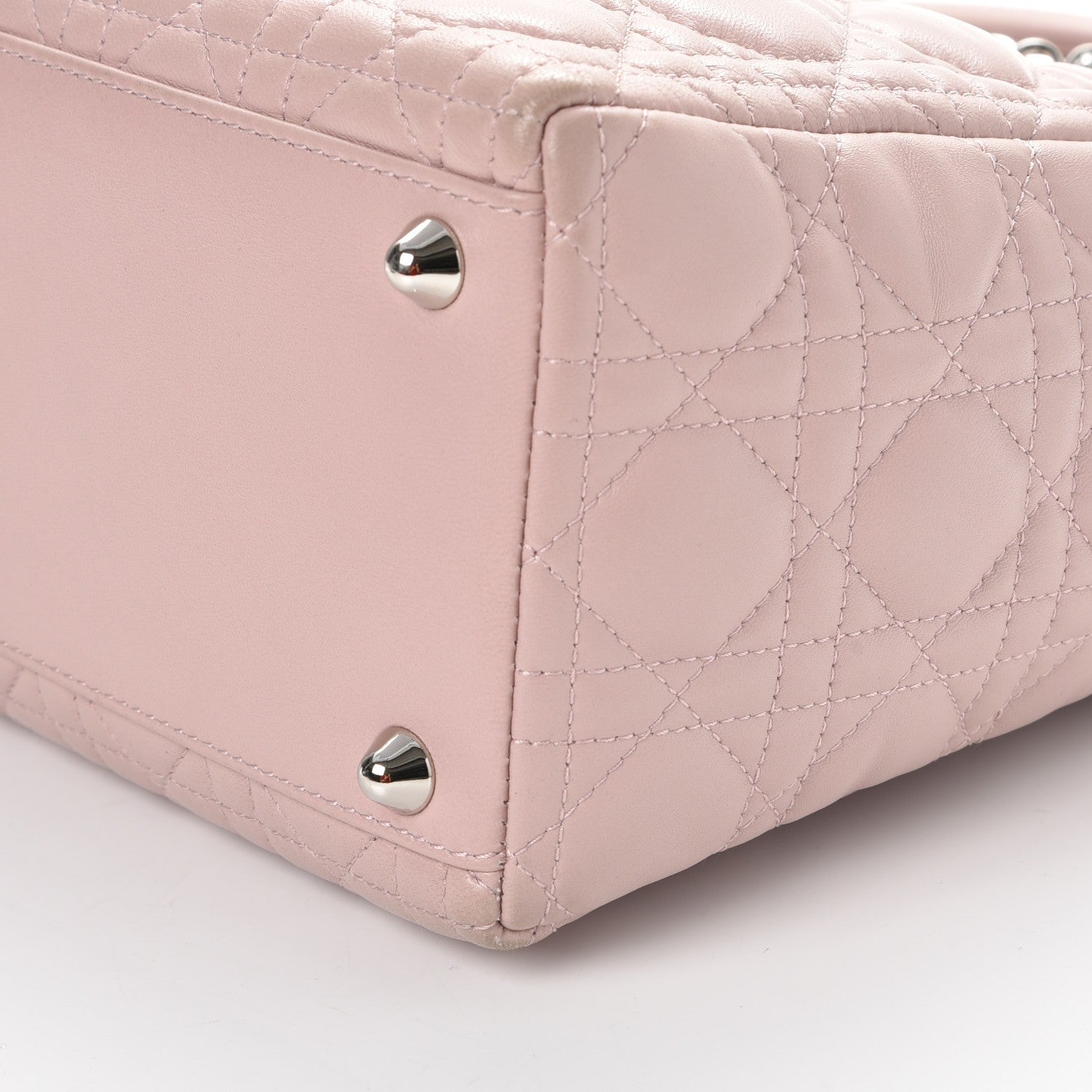 Christian Dior Lambskin Cannage Large Lady Dior Rose Poudre 13 of 13