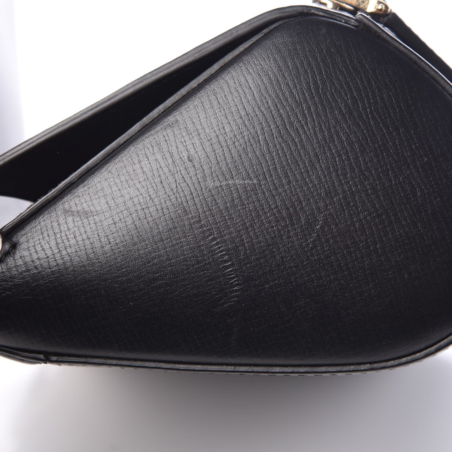 Textured Calfskin Mini Pandora Box Crossbody Bag Black