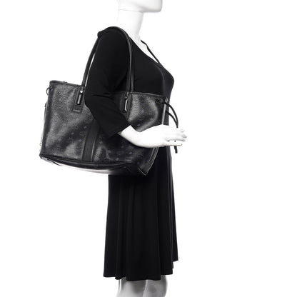 MCM Visetos Medium Liz Reversible Shopper Tote Black 2 of 16