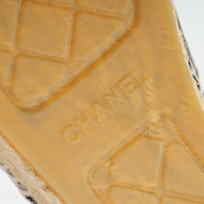 Chanel Lambskin CC Espadrilles 41 Black 6 of 9