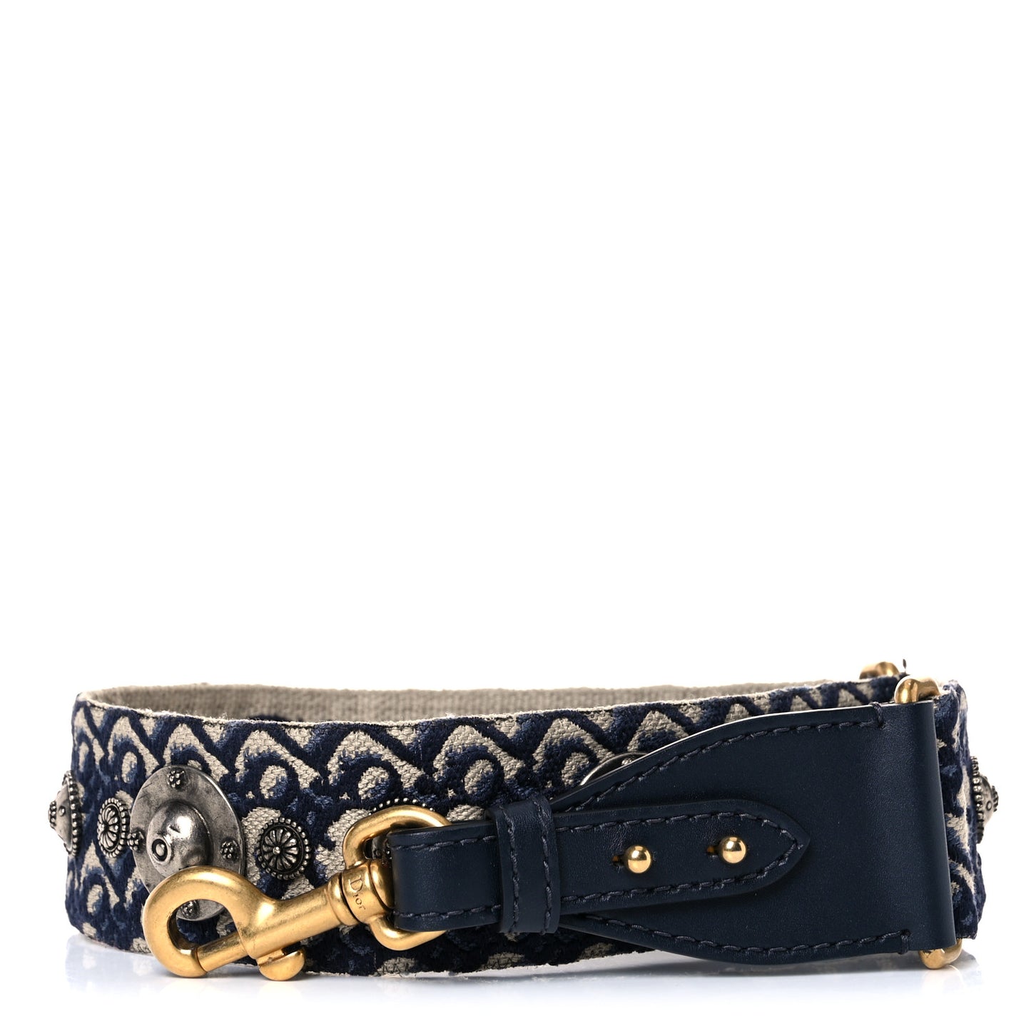 Oblique Studded Shoulder Strap Blue