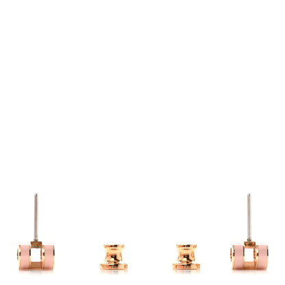 Hermes Rose Gold Lacquered Mini Pop H Earrings Rose Dragee 3 of 6