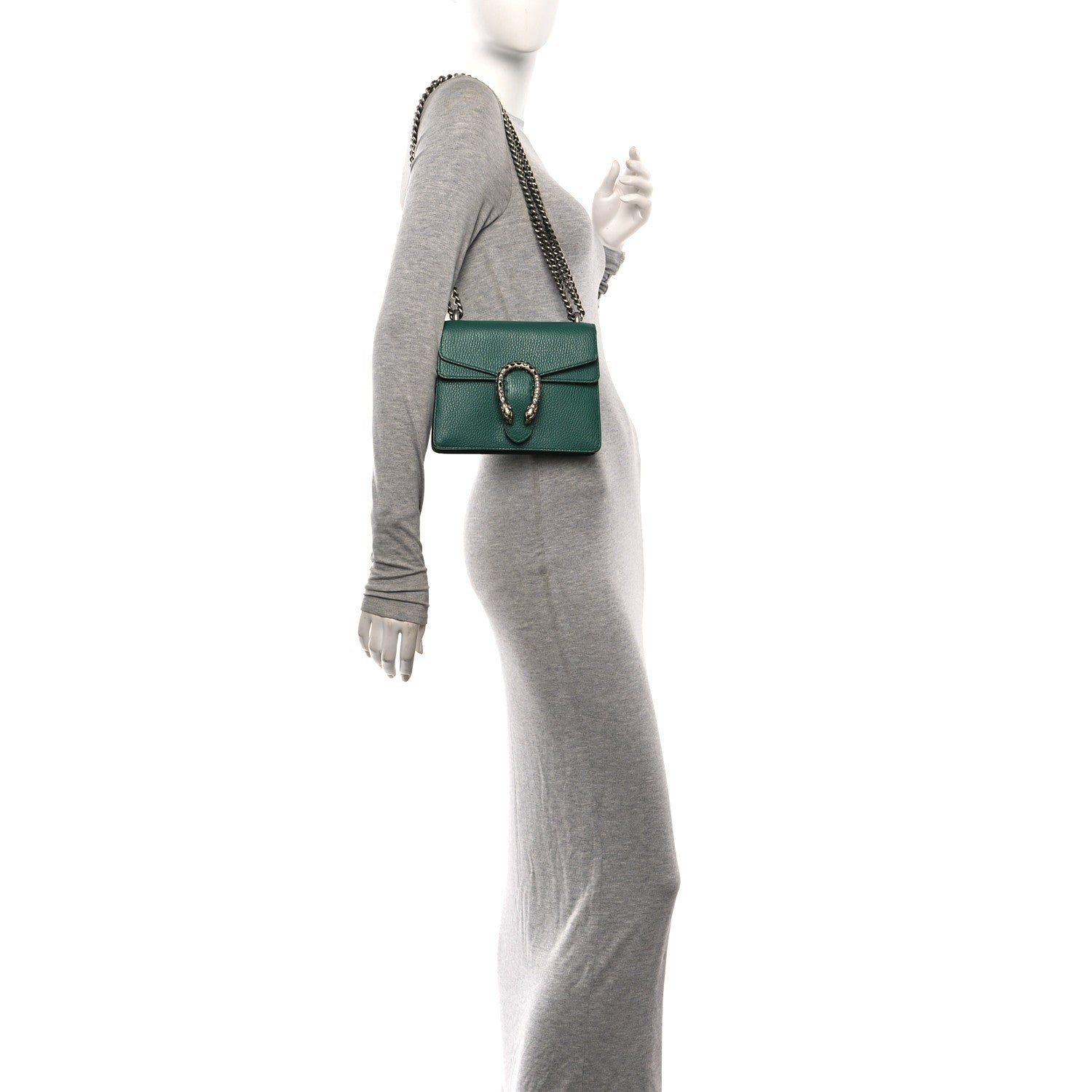 Gucci Calfskin Mini Dionysus Shoulder Bag Emerald 2 of 11
