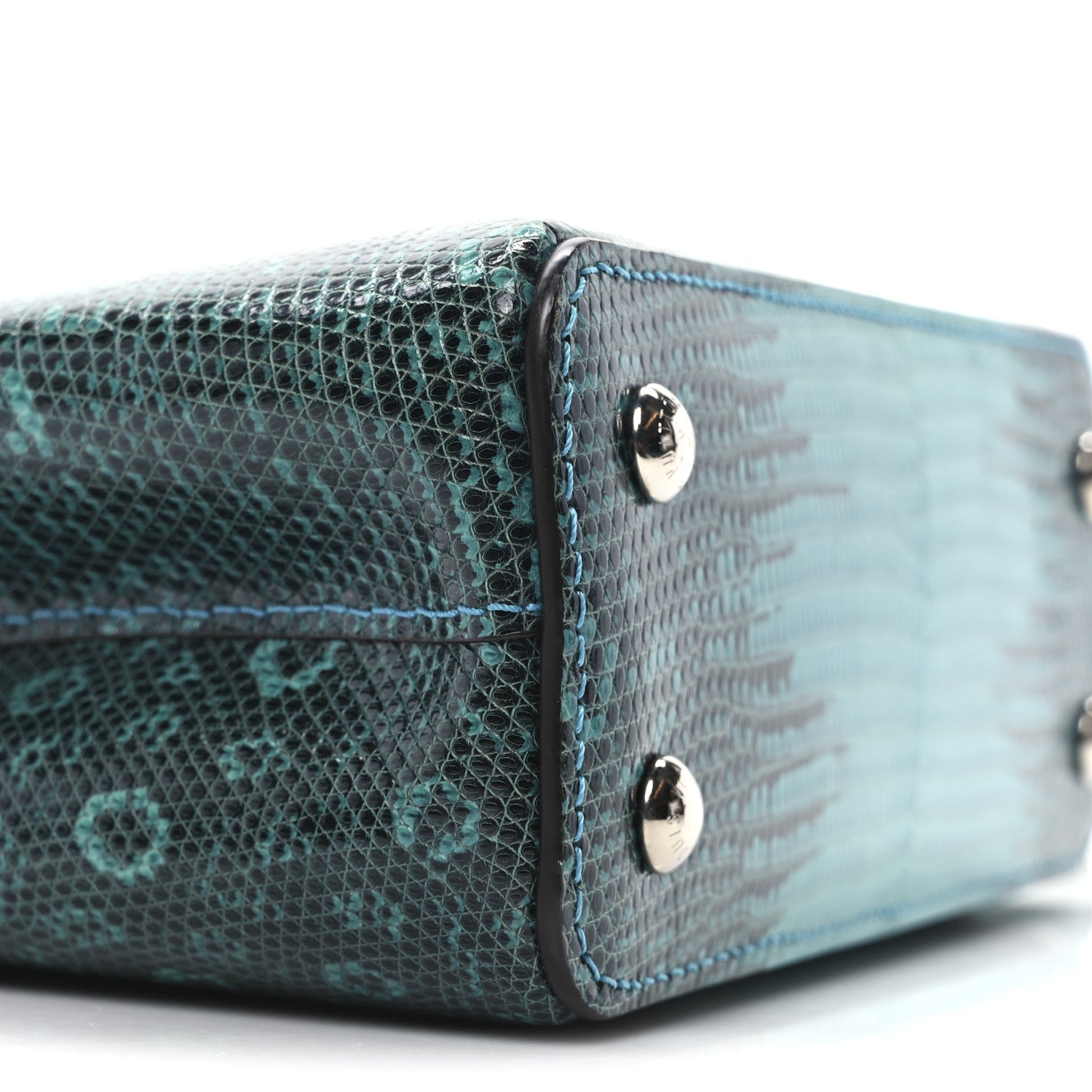 Louis Vuitton Lizard Capucines Mini Curacou Emeraude 8 of 10
