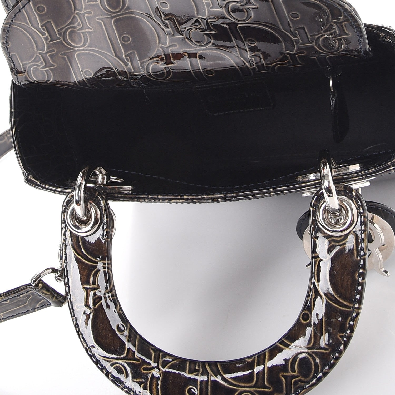 Christian Dior Patent Ultimate Mini Lady Dior Brown 5 of 7