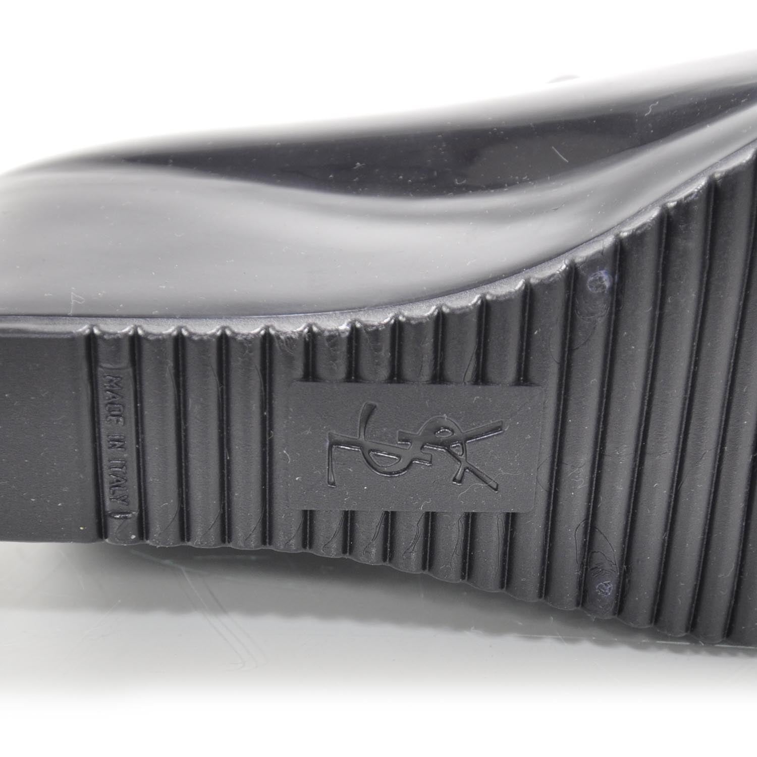 Saint Laurent Rubber Welly Rain Boots 41 Black 6 of 6