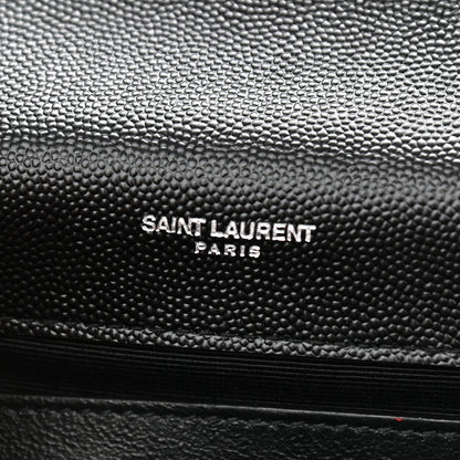 Saint Laurent Grain De Poudre Small Monogram Kate Satchel Black 9 of 10