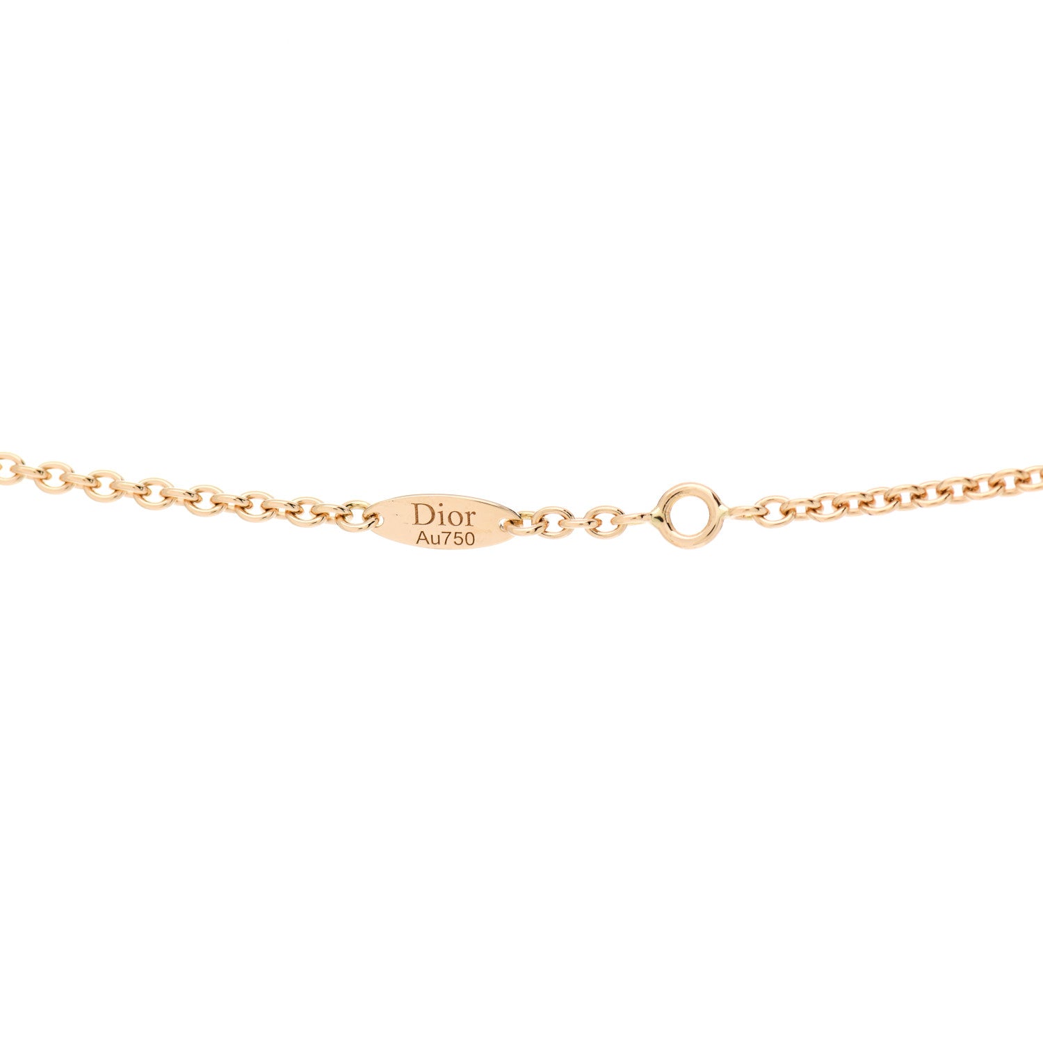 Christian Dior 18K Yellow Gold Diamond Mother of Pearl Rose Des Vents Medallion Necklace 5 of 6