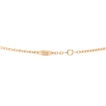 Christian Dior 18K Yellow Gold Diamond Mother of Pearl Rose Des Vents Medallion Necklace 5 of 6