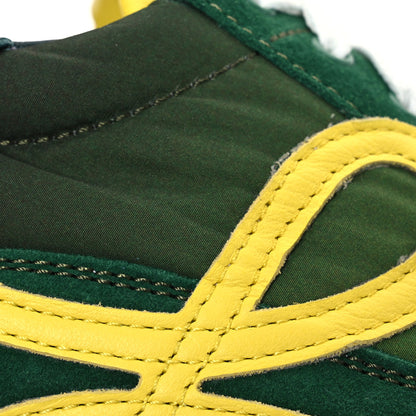 Loewe Nylon Suede Flow Runner Sneakers 37 Green Multicolor 11 of 13