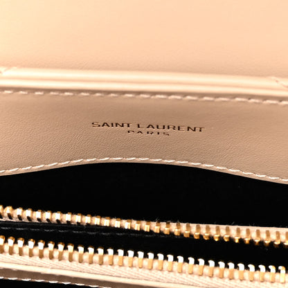 Saint Laurent Calfskin Y Quilted Monogram Small Loulou Chain Satchel Dark Beige 7 of 10