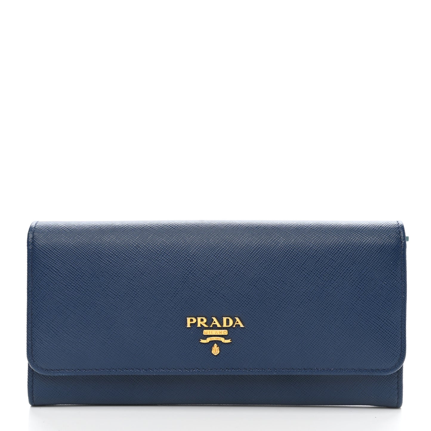 Saffiano Metal Continental Flap Wallet Bluette Cobalto Turchese