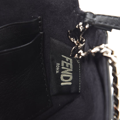Fendi Shiny Nappa Rabbit Fur Crystal Flowerland Micro Buggie Baguette Black Mojito Multicolor 7 of 8