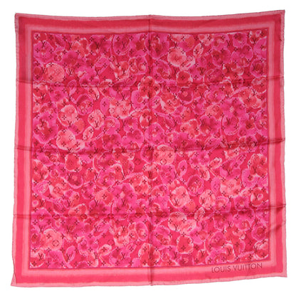 Louis Vuitton Silk Monogram Ikat Summer Square Scarf Rose Indien 2 of 5