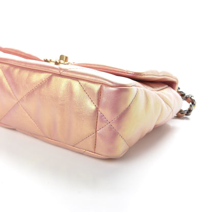 Chanel Iridescent Calfskin Quilted Medium 19 Flap Pink 9 of 10
