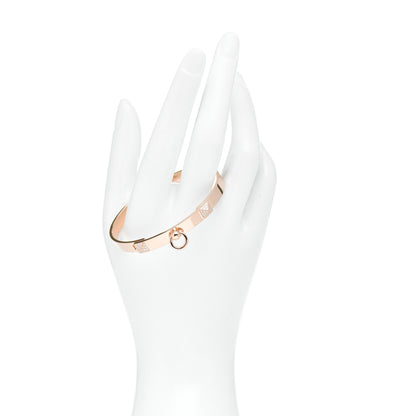 Hermes 18K Rose Gold Diamond PM Collier De Chien Bracelet SH 2 of 5