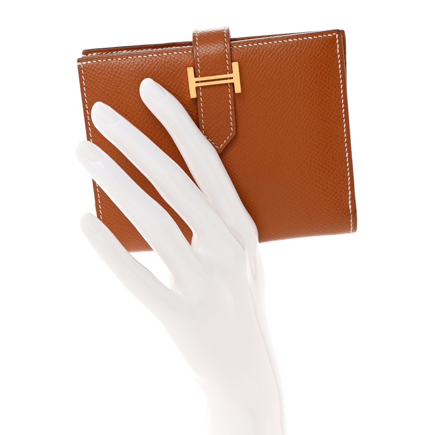 Hermes Epsom Bearn Compact Wallet Gold 2 of 7