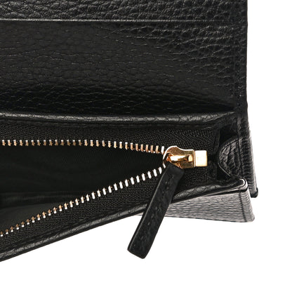 Gucci Pebbled Calfskin GG Marmont Card Case Black 5 of 10