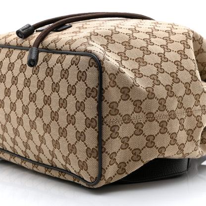 Gucci Monogram Dollar Calfskin O Drawstring Backpack Beige Ebony Testa di Moro Dark Chocolate 11 of 11