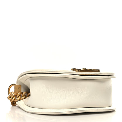 Chanel Caviar Quilted Small Boy Messenger Bag White 4 of 11