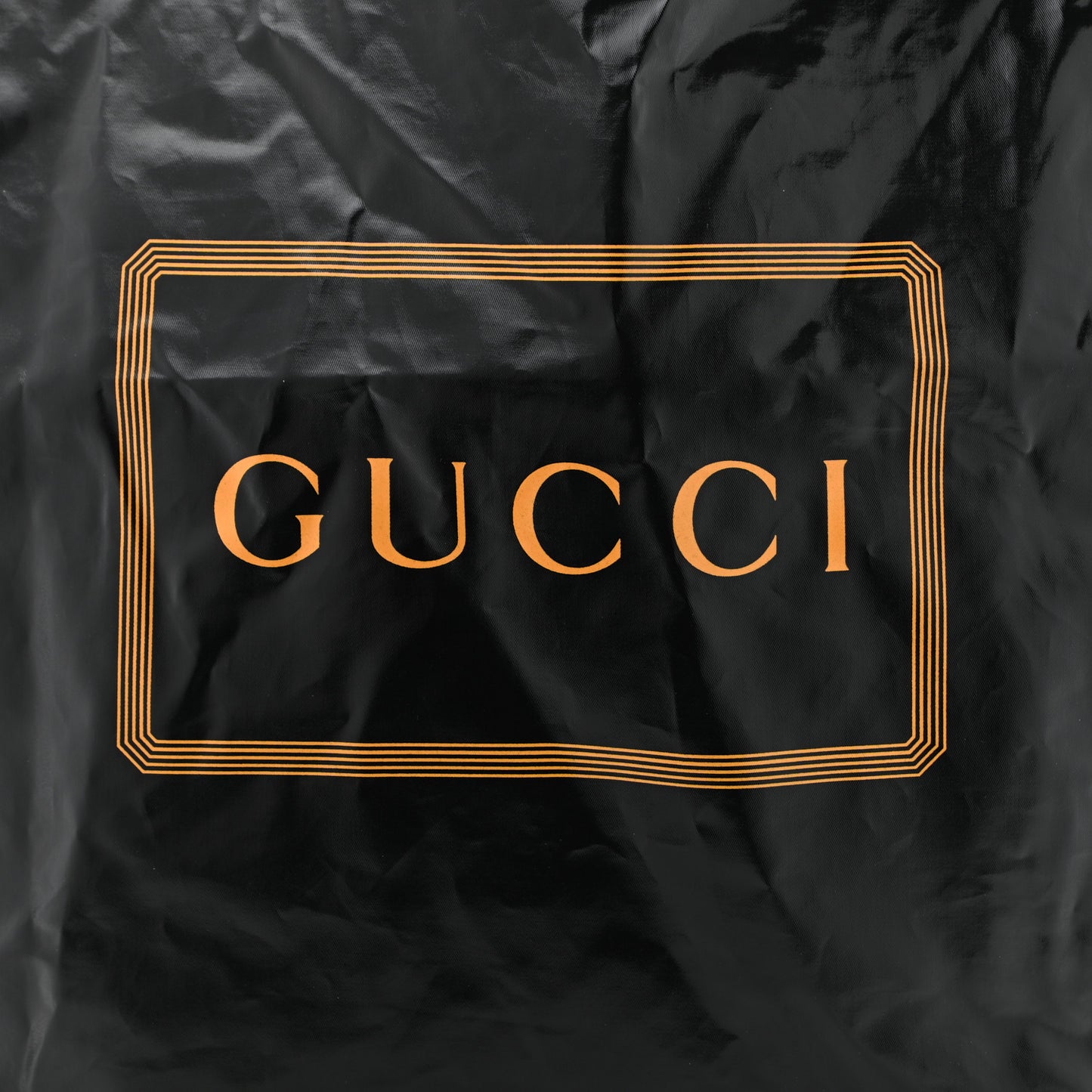 Patent Canvas Frame Logo Vertical Tote Black Crop